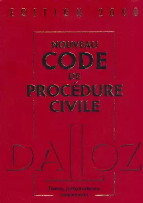 Couverture du produit · Nouveau code de procédure civile, édition 2000