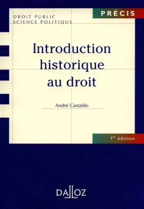 Couverture du produit · Introduction historique au droit