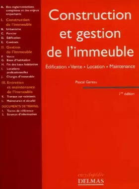 Couverture du produit · Construction et gestion de l'immeuble : Edification - Vente - Location - Maintenance