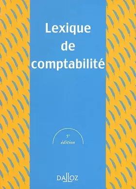 Couverture du produit · Lexique de comptabilité
