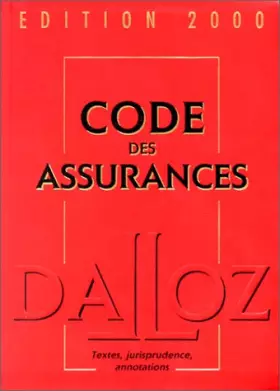 Couverture du produit · Code des assurances, 2000