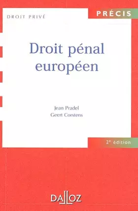 Couverture du produit · Droit pénal européen