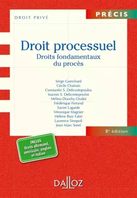 Couverture du produit · Droit processuel. Droits fondamentaux du procès - 8e éd.