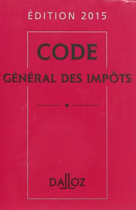 Couverture du produit · Code général des impôts 2015