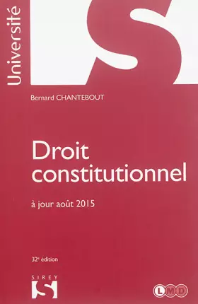 Couverture du produit · Droit constitutionnel - 32e éd.
