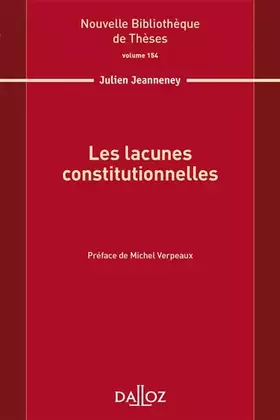 Couverture du produit · Les lacunes constitutionnelles - Volume 154