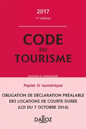 Couverture du produit · Code du tourisme