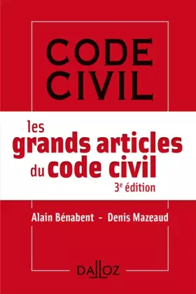 Couverture du produit · Les grands articles du code civil