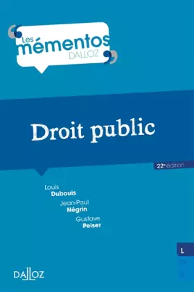 Couverture du produit · Droit public