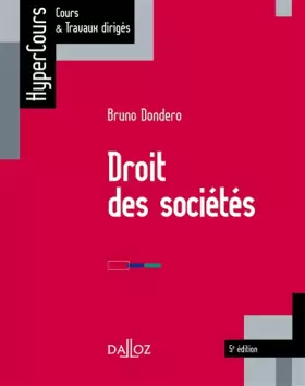 Couverture du produit · Droit des sociétés - 5e éd.