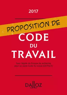 Couverture du produit · Proposition de code du travail - Nouveauté