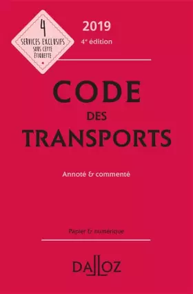 Couverture du produit · Code des transports 2019, annoté & commenté - 4e ed.