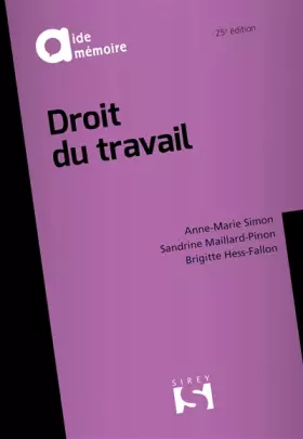 Couverture du produit · Droit du travail 25ed