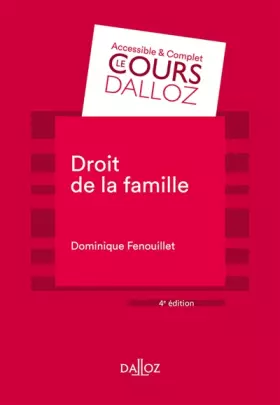 Couverture du produit · Droit de la famille 4ed