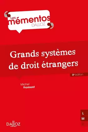 Couverture du produit · Grands systèmes de droit étrangers - 8e ed.