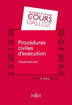 Couverture du produit · Procédures civiles d'exécution