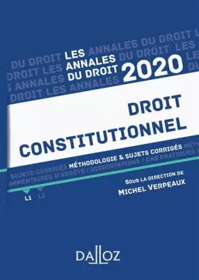 Couverture du produit · Droit constitutionnel: Méthodologie & sujets corrigés