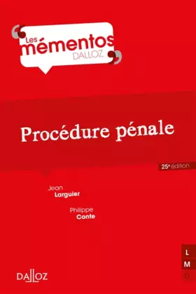 Couverture du produit · Procédure pénale - 25e ed.