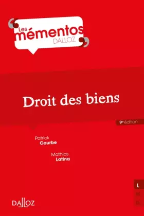 Couverture du produit · Droit des biens 9ed