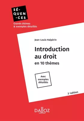 Couverture du produit · Introduction au droit