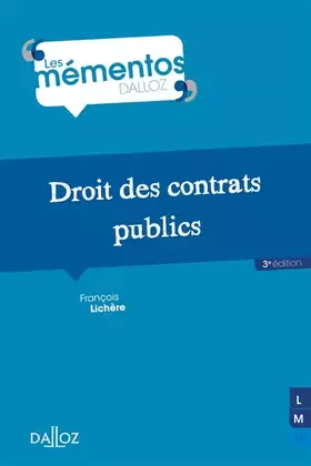 Couverture du produit · Droit des contrats publics. 3e éd.