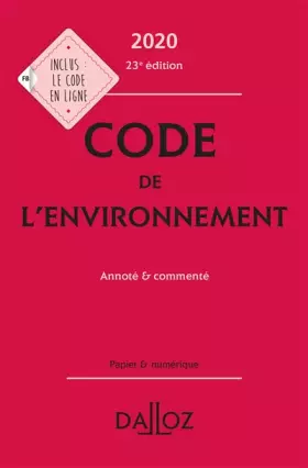 Couverture du produit · Code de l'environnement: Annoté & commenté