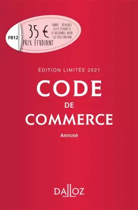 Couverture du produit · Code de commerce annoté
