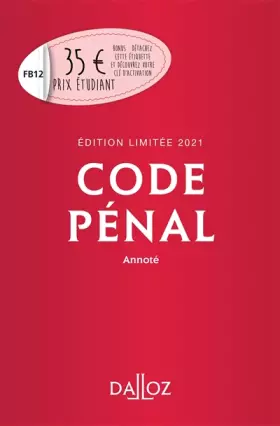Couverture du produit · Code pénal annoté