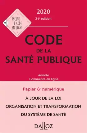 Couverture du produit · Code de la santé publique: Annoté - Commenté en ligne