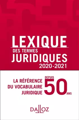 Couverture du produit · Lexique des termes juridiques