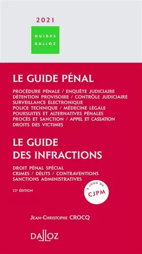 Couverture du produit · Le guide pénal ; Le guide des infractions