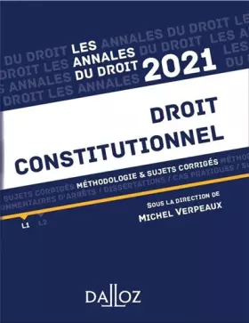 Couverture du produit · Droit constitutionnel: Méthodologie & sujets corrigés