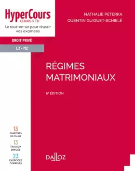 Couverture du produit · Régimes matrimoniaux 6ed