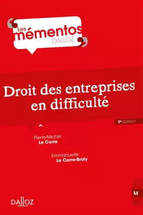 Couverture du produit · Droit des entreprises en difficulté. 9e éd.
