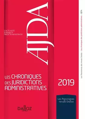 Couverture du produit · AJDA - Les chroniques des juridictions administratives
