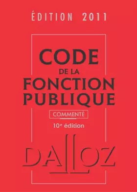 Couverture du produit · Code de la fonction publique 2011