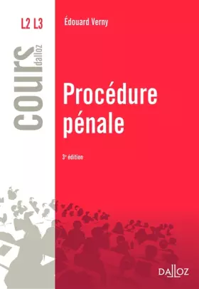 Couverture du produit · Procédure pénale - 3e éd.: Cours