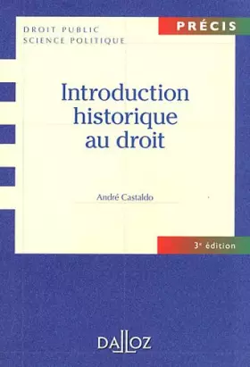 Couverture du produit · Introduction historique au droit