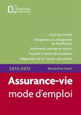 Couverture du produit · Assurance-vie, mode d'emploi 2012-2013