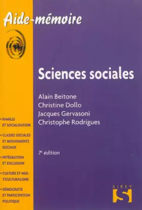 Couverture du produit · Sciences sociales - 7e éd.: Aide-mémoire Sirey