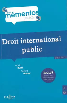 Couverture du produit · Droit international public - 22e éd.