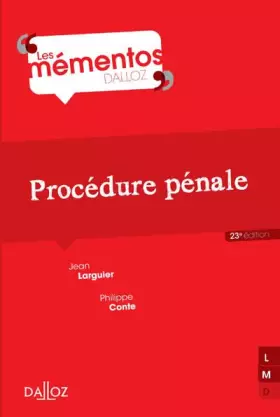 Couverture du produit · Procédure pénale - 23e éd.
