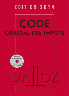Couverture du produit · Code général des impôts 2014 avec cédérom