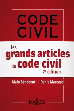 Couverture du produit · Les grands articles du Code civil. - 2e éd.