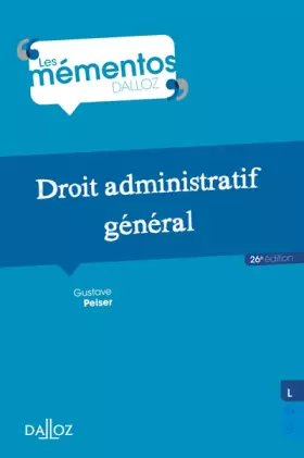 Couverture du produit · Droit administratif général - 26e éd.