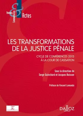 Couverture du produit · Les transformations de la justice pénale