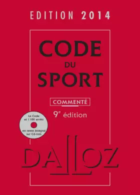 Couverture du produit · Code du sport 2014, commenté avec cédérom - 9e éd.
