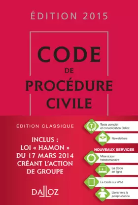 Couverture du produit · Code de procédure civile 2015 - 106e éd.