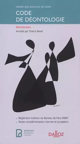 Couverture du produit · Code de déontologie