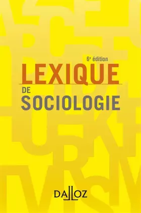 Couverture du produit · Lexique de sociologie